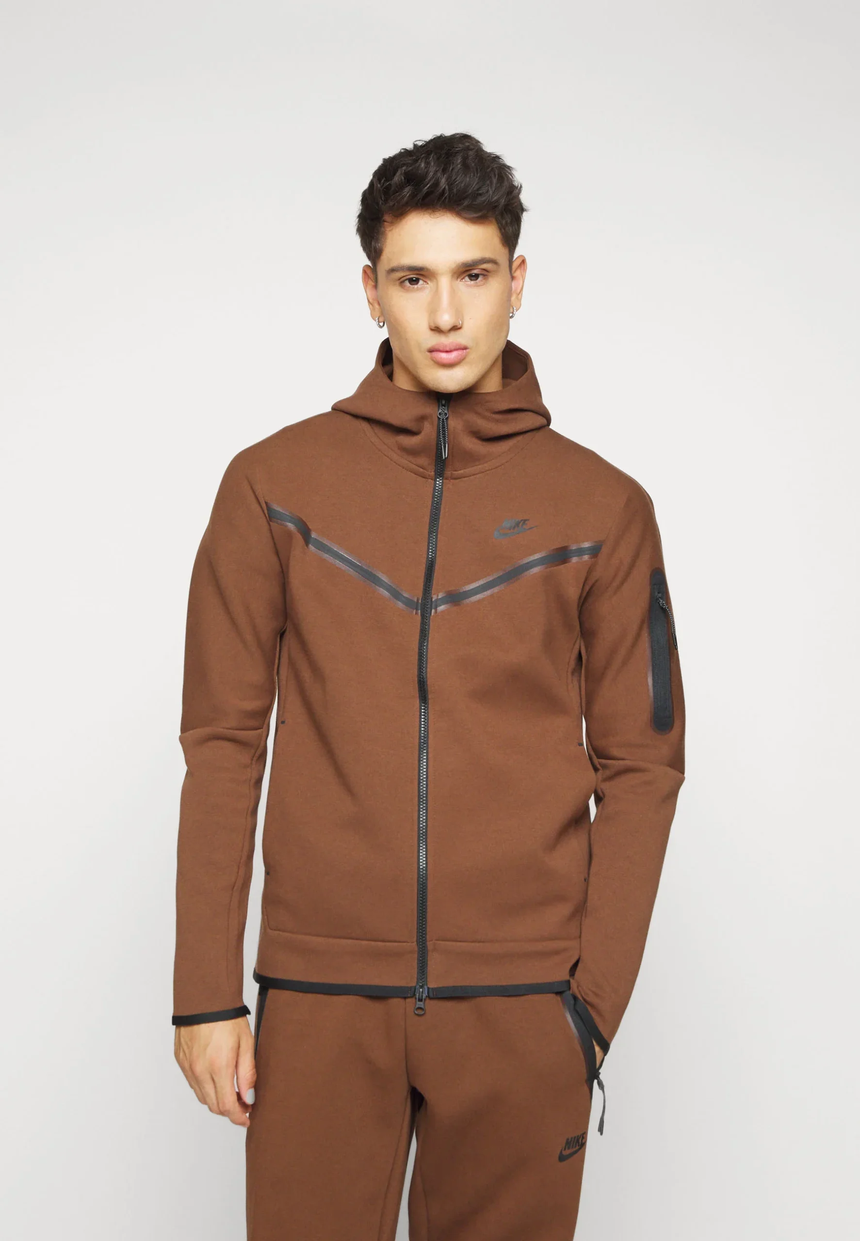Nike Sportswear Tech Fleece Hoodie & Joggers Set Cacao Wow/Black – Image 3