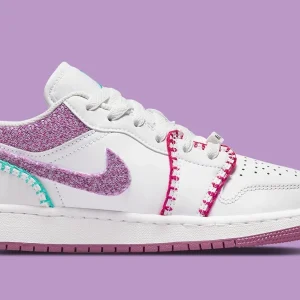 Air Jordan 1 Low White Light Bordeaux