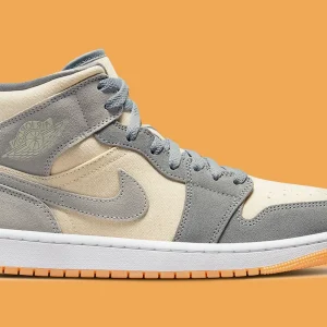 Air Jordan 1 Mid Coconut Milk Particle Grey