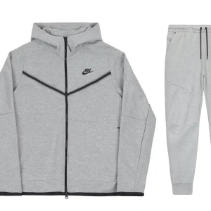 Nike Sportswear Tech Fleece Full Zip Hoodie & Joggers Set Grey