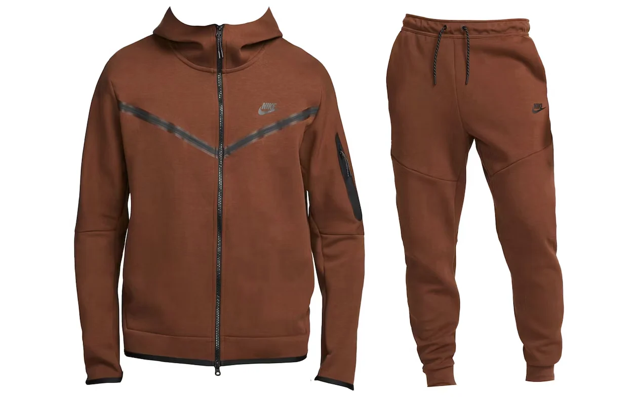 Nike Sportswear Tech Fleece Hoodie & Joggers Set Cacao Wow/Black – Image 2