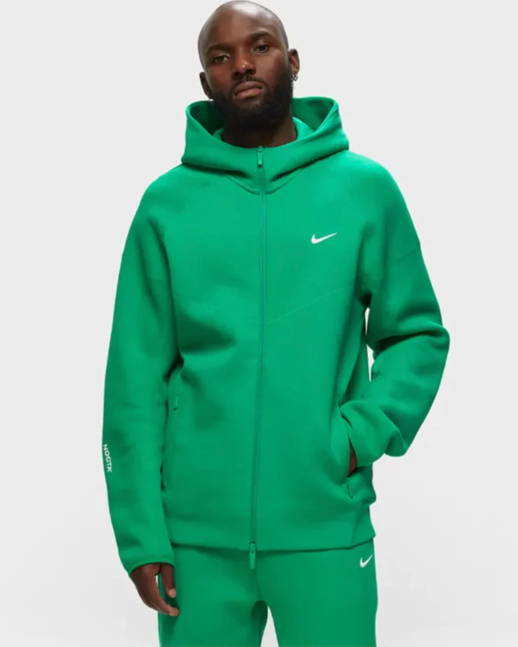 Nike x NOCTA Tech Fleece Hoodie & Joggers Set Stadium Green/Sail – Image 4