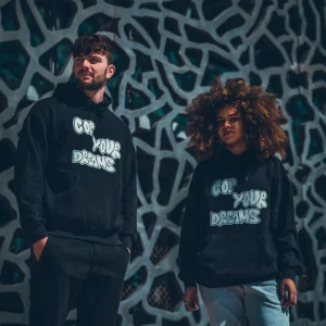 Sweat à capuche - "Cop Your Dreams" noir