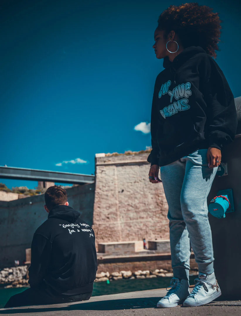 Sweat à capuche - "Cop Your Dreams" noir – Image 4