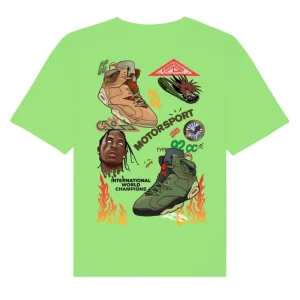 ENCORE SNEAKERS  X RVCREA "AJ6" Tee (Lime)