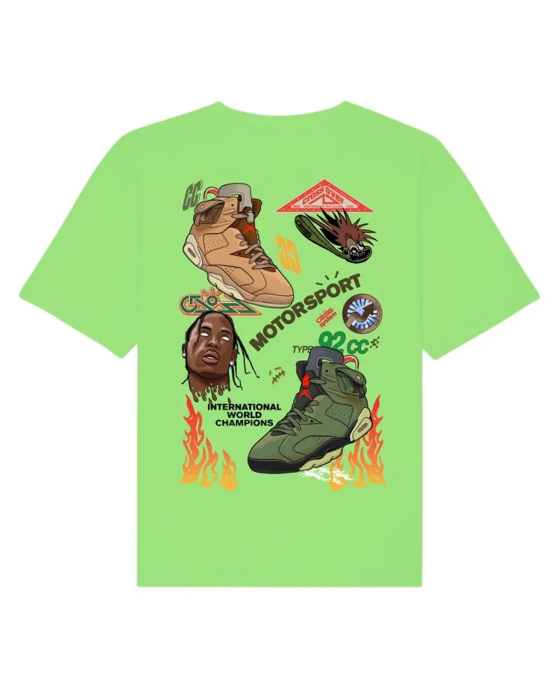 ENCORE SNEAKERS  X RVCREA "AJ6" Tee (Lime)