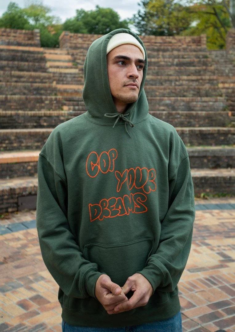 Sweat à capuche - "Cop Your Dreams" Kaki – Image 2