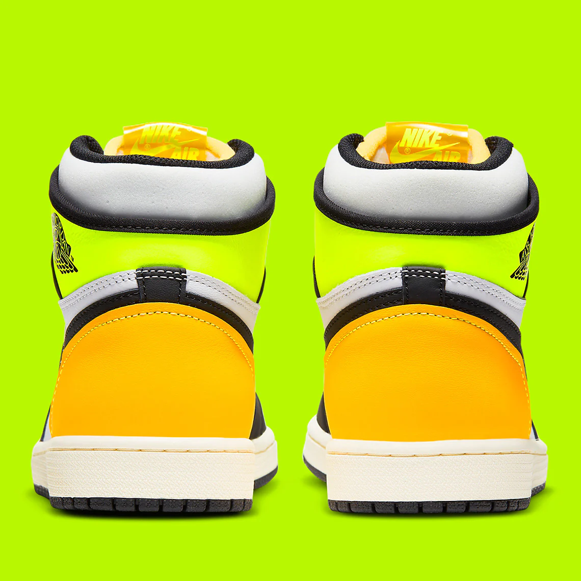 Jordan 1 Retro High White Black Volt University Gold – Image 6