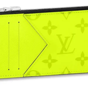 Louis Vuitton Coin Card Holder Neon Yellow