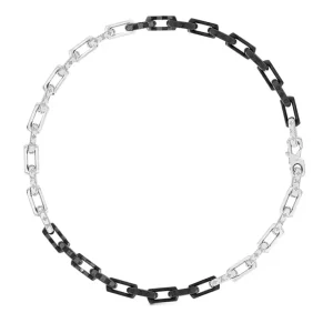 Louis Vuitton Collier Chaîne Damier Graphite Argenté/Noir