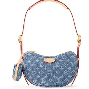 Louis Vuitton Croissant MM Monogram Bleu Denim