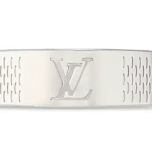 Louis Vuitton Damier Staples Thin Ring Silver