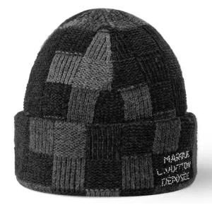 Louis Vuitton LV Crush Damoflage Beanie Black Damoflage