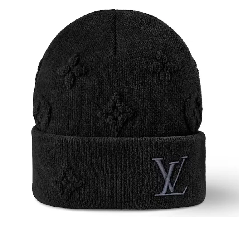 Louis Vuitton LV Crush Monogram Beanie Black – Image 2