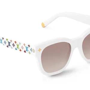 Louis Vuitton x Takashi Murakami My Monogram Multicolor Square Sunglasses White