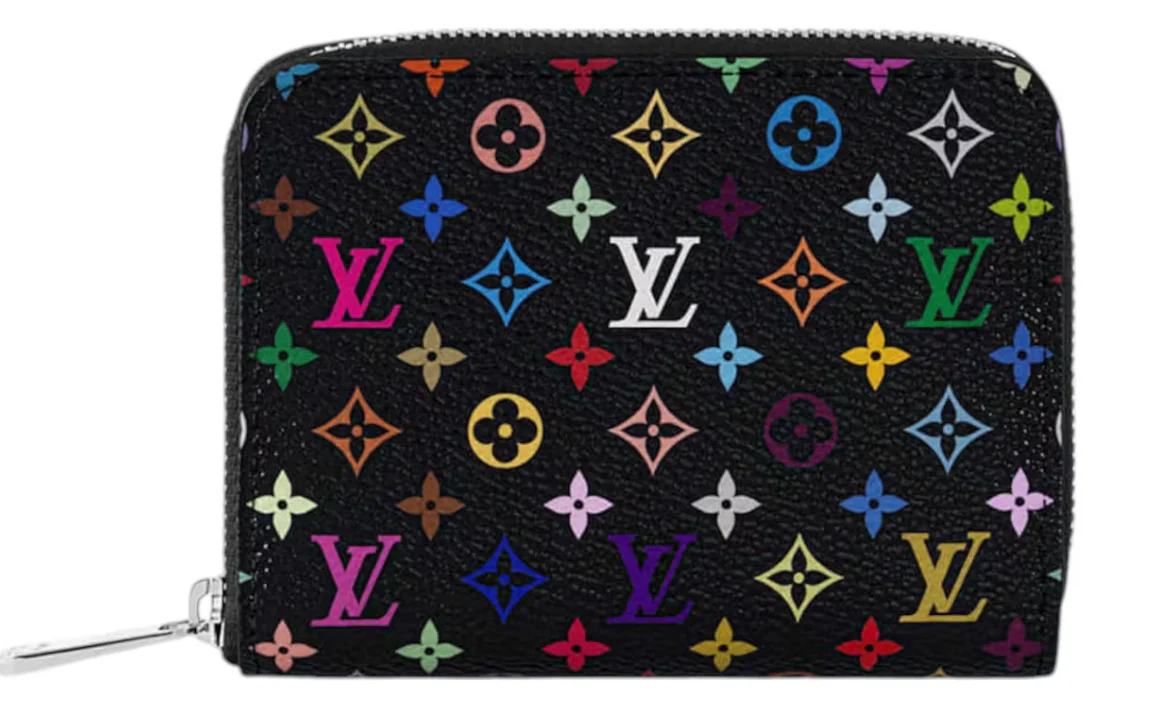 Louis Vuitton x Takashi Murakami Porte-monnaie Zippy Noir Multicolore – Image 2