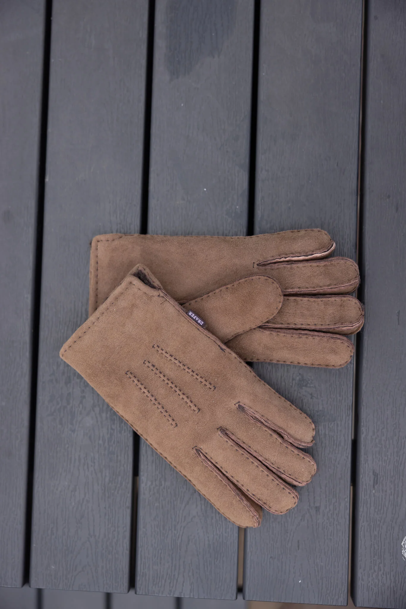 MEN'S SHEEPSKIN GLOVES BROWN – Image 4