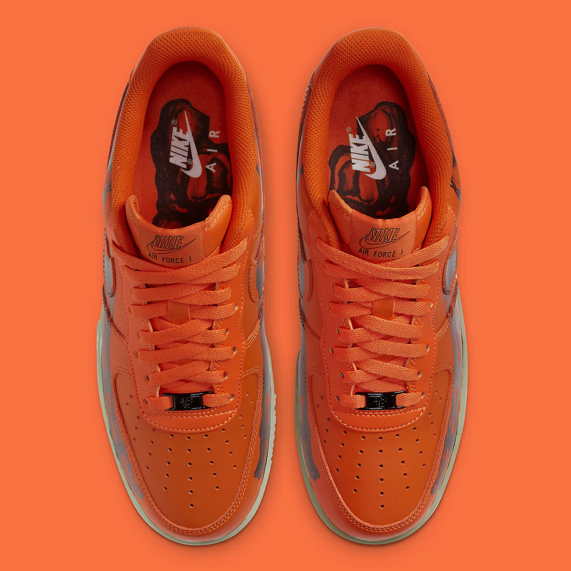 Nike - Air Force 1 Low Orange Skeleton – Image 5