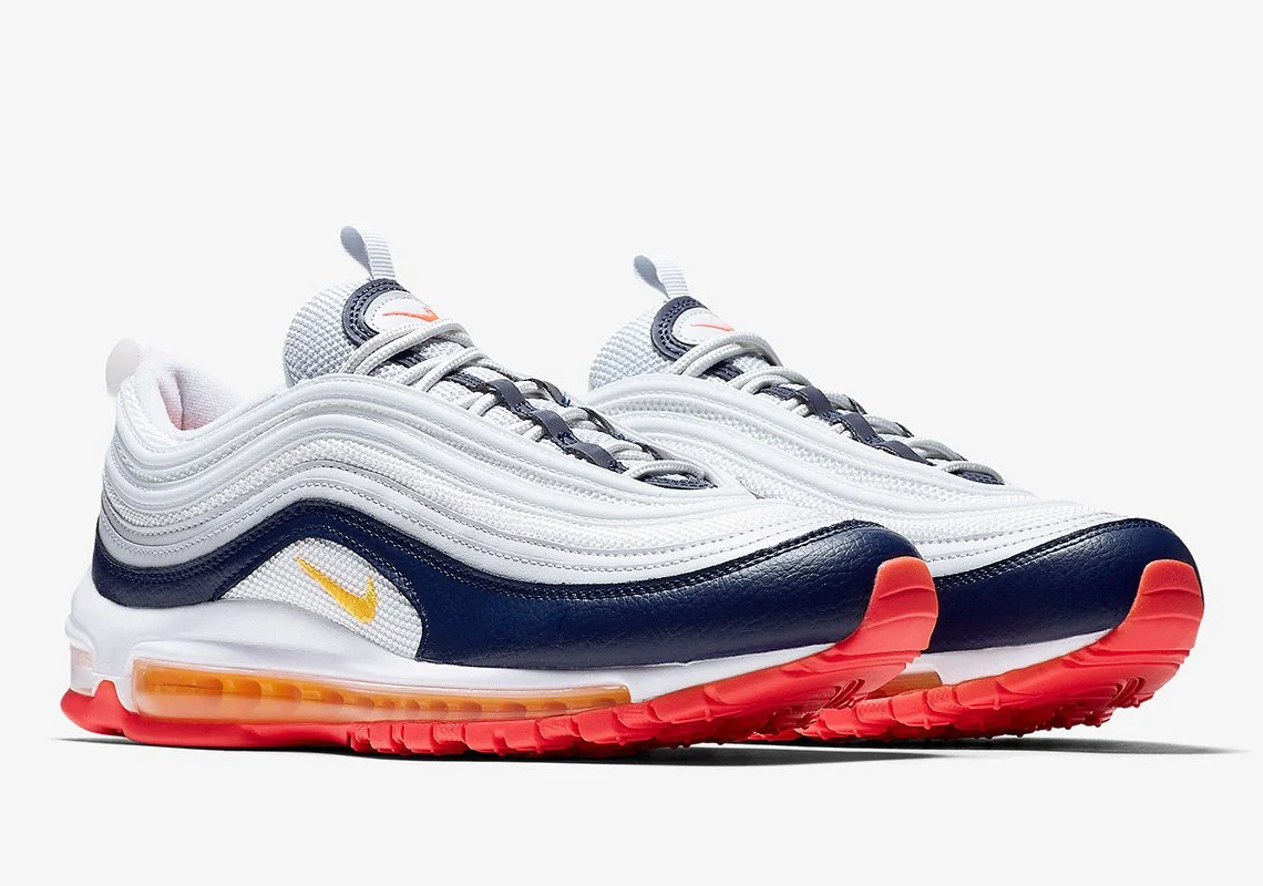 Nike - Air Max 97 Midnight Navy Racer Pink Laser Orange – Image 3