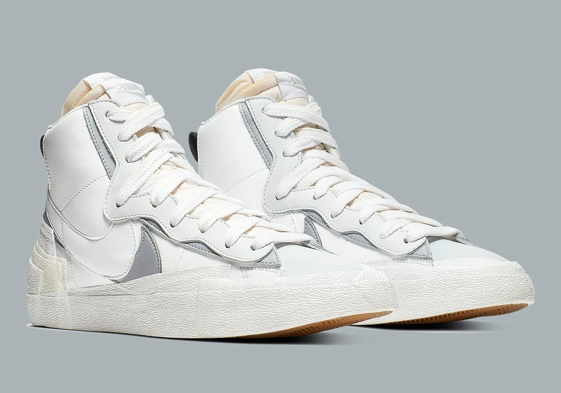Nike - Blazer Mid Sacai White Grey – Image 3