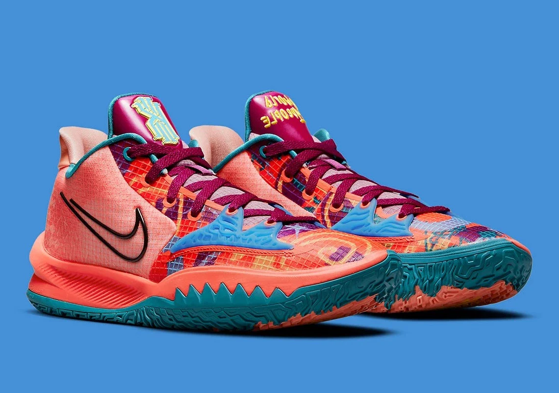 Nike Kyrie 4 Low Bright Crimson Aquatone – Image 3