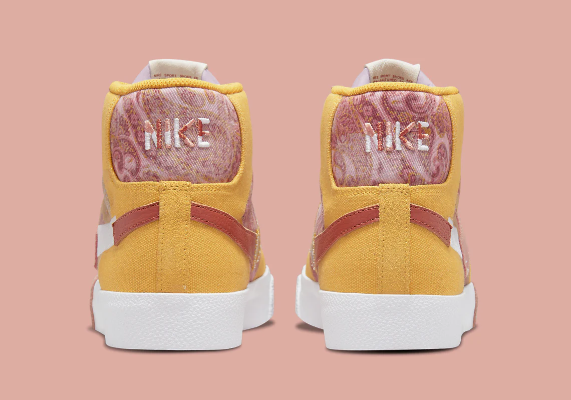 Nike SB Zoom Blazer Mid Premium Floral Paisley Sanded Gold – Image 6