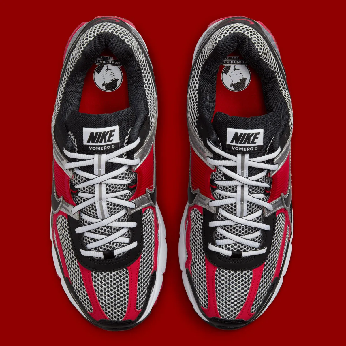 Nike Air Zoom Vomero 5 Metallic Silver University Red – Image 6