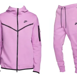 Nike Sportswear Tech Fleece Hoodie & Joggers Set Violet Shock/Black