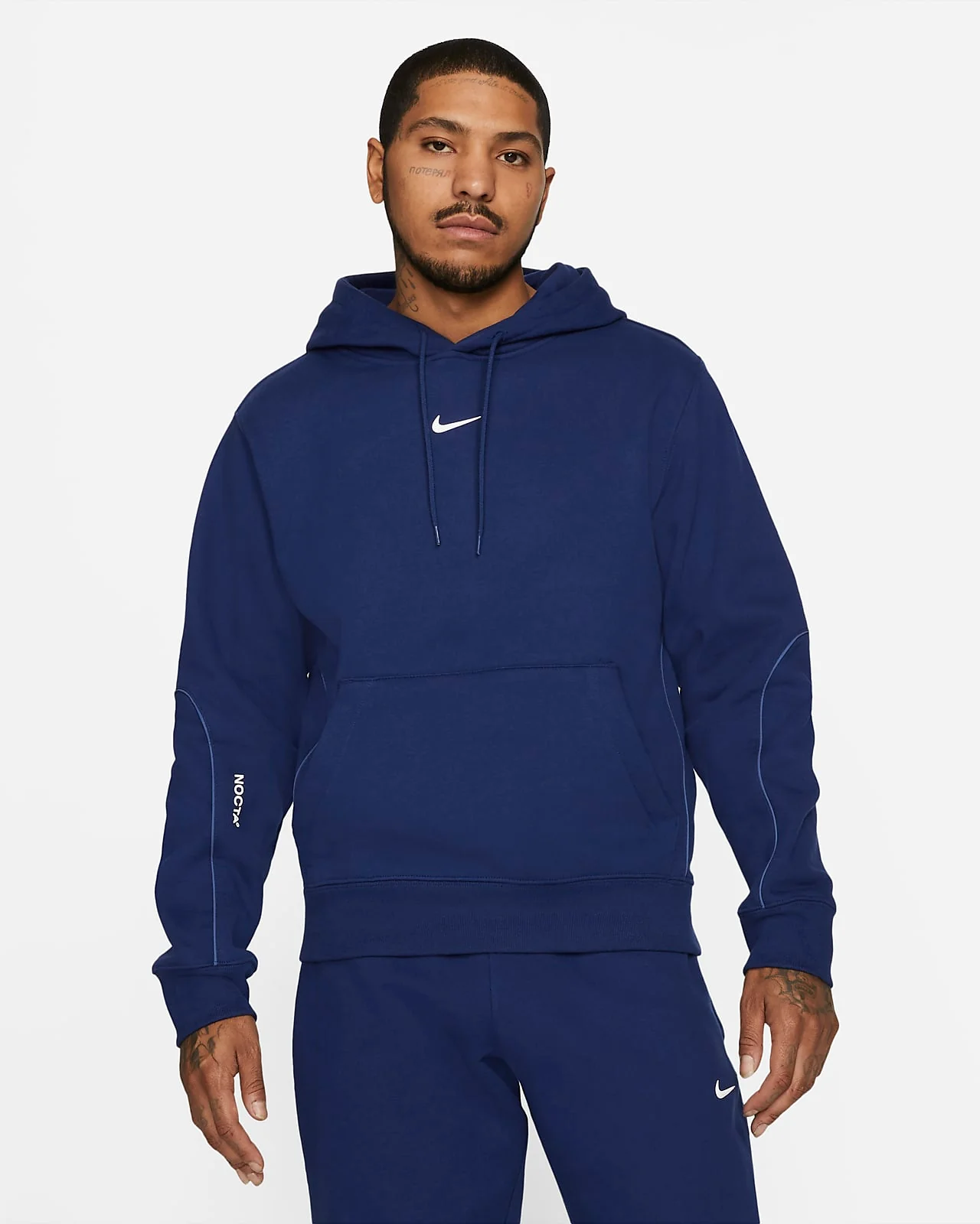 Nike x Drake NOCTA Cardinal Stock Hoodie Navy – Image 2