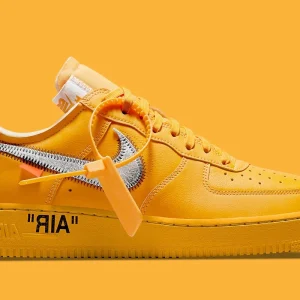 Nike Air Force 1 Low OFF-WHITE University Gold Metallic Silver