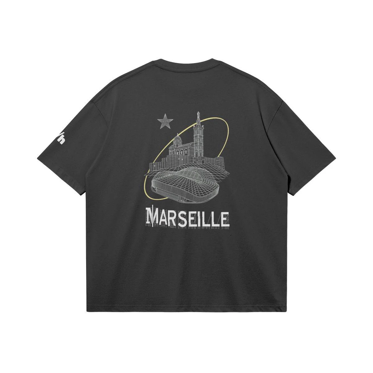 T-shirt Global Sneakers x Ailleurs/Higher “Marseille” Noir – Image 3