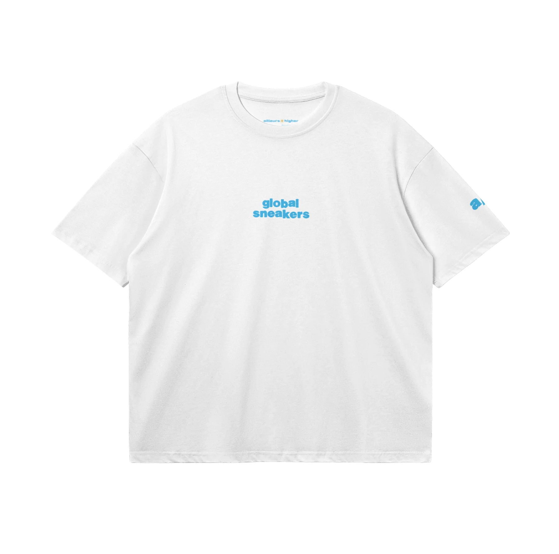 T-shirt Global Sneakers x Ailleurs/Higher “Marseille” Blanc/Bleu – Image 2