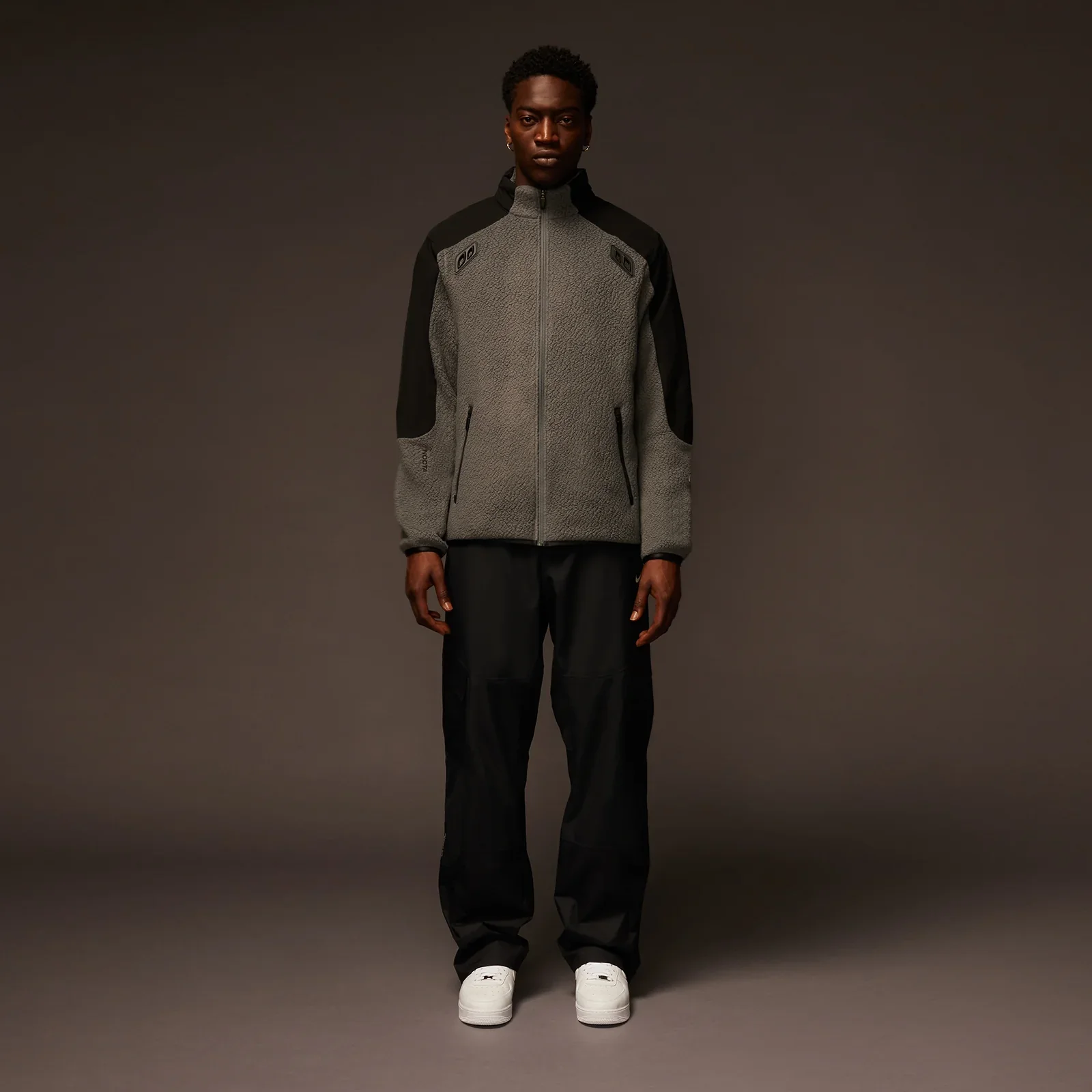 Nike x NOCTA Tahr Sherpa Zip-Up Jacket Iron Grey – Image 4