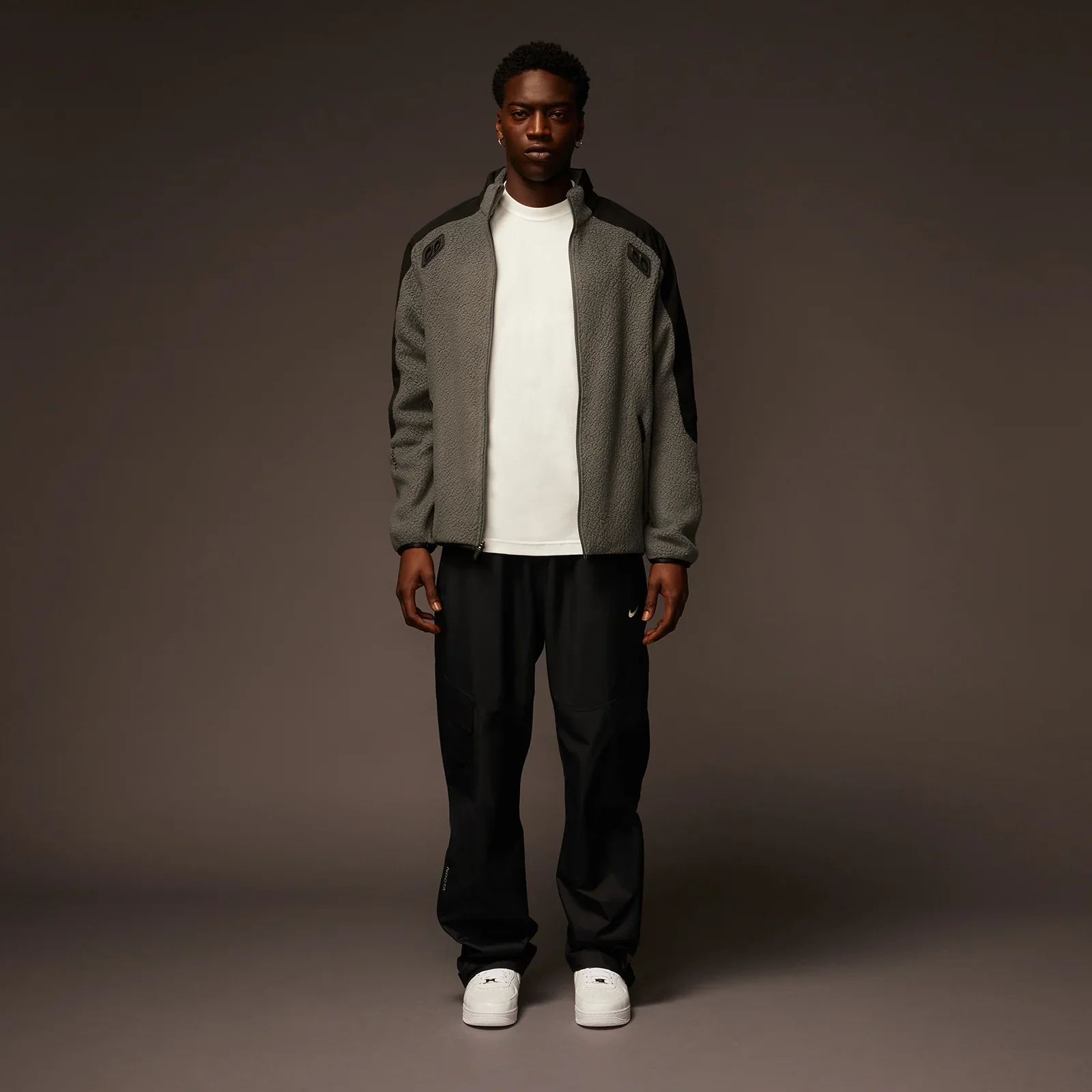 Nike x NOCTA Tahr Sherpa Zip-Up Jacket Iron Grey – Image 6