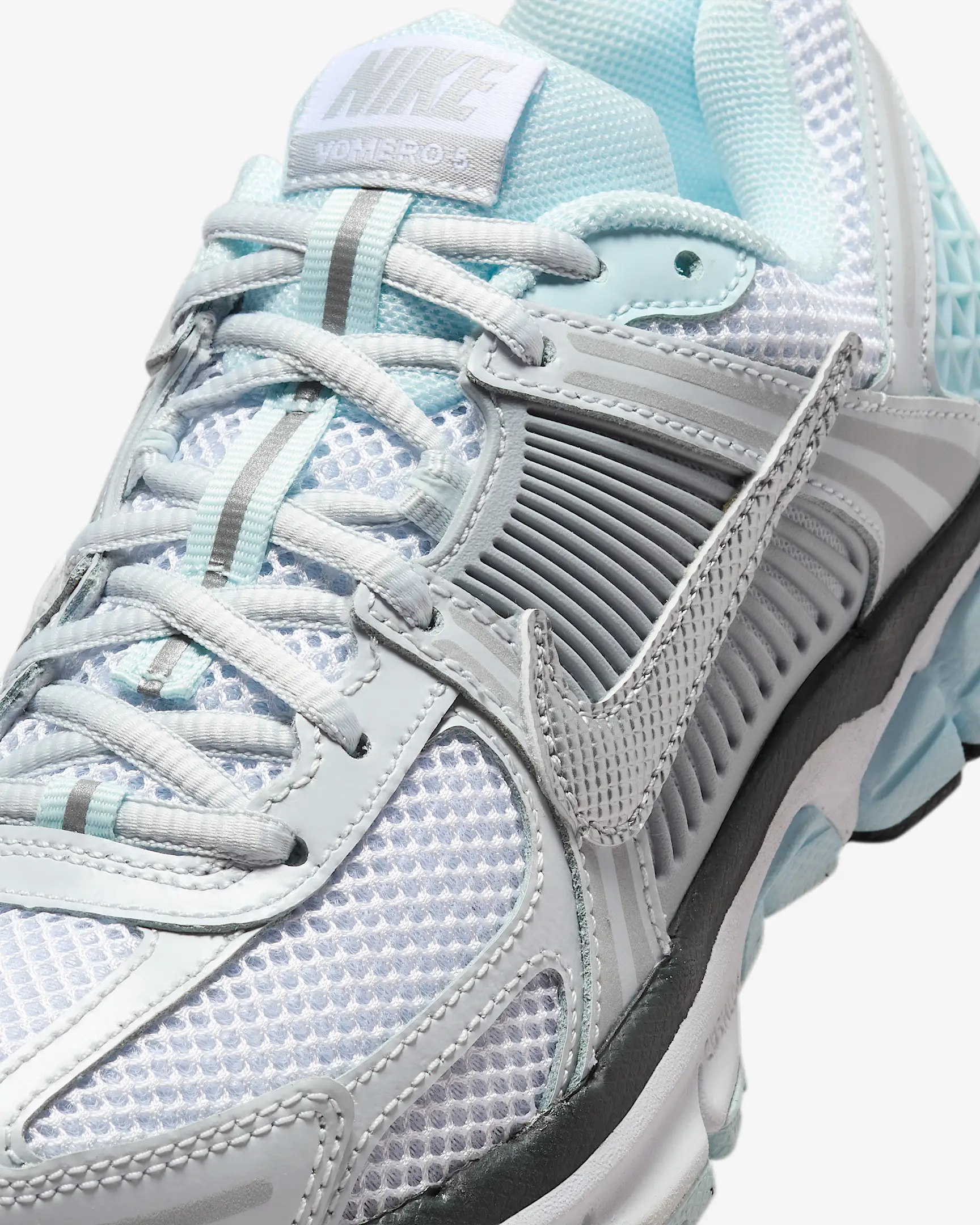 Nike Vomero 5 Pure Platinum Glacier Blue Wolf Grey Metallic Silver (GS) – Image 8