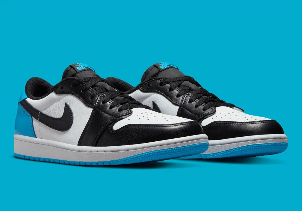 Jordan 1 Retro Low OG Black Dark Powder Blue – Image 3