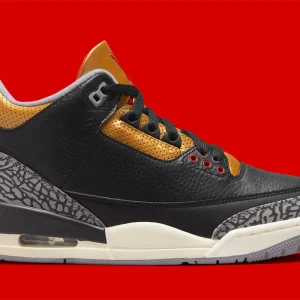 Jordan 3 Retro "Black Cement Gold"