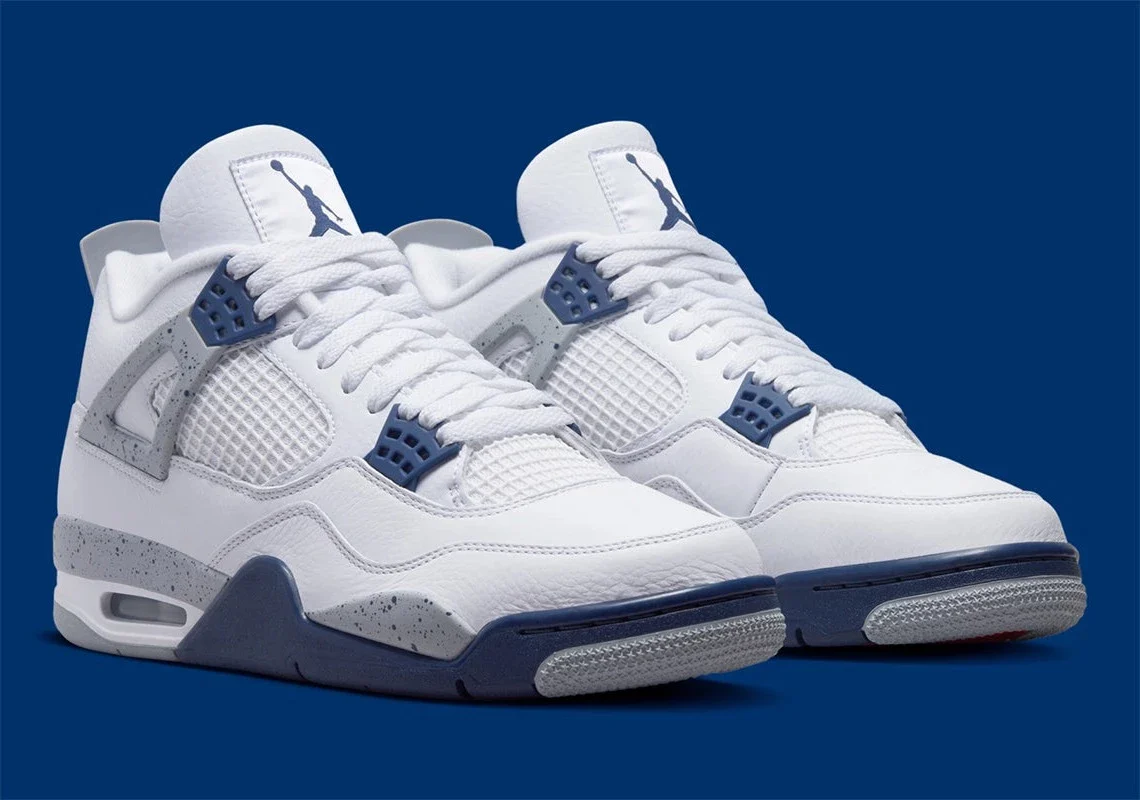 Jordan 4 Retro White Midnight Navy – Image 3