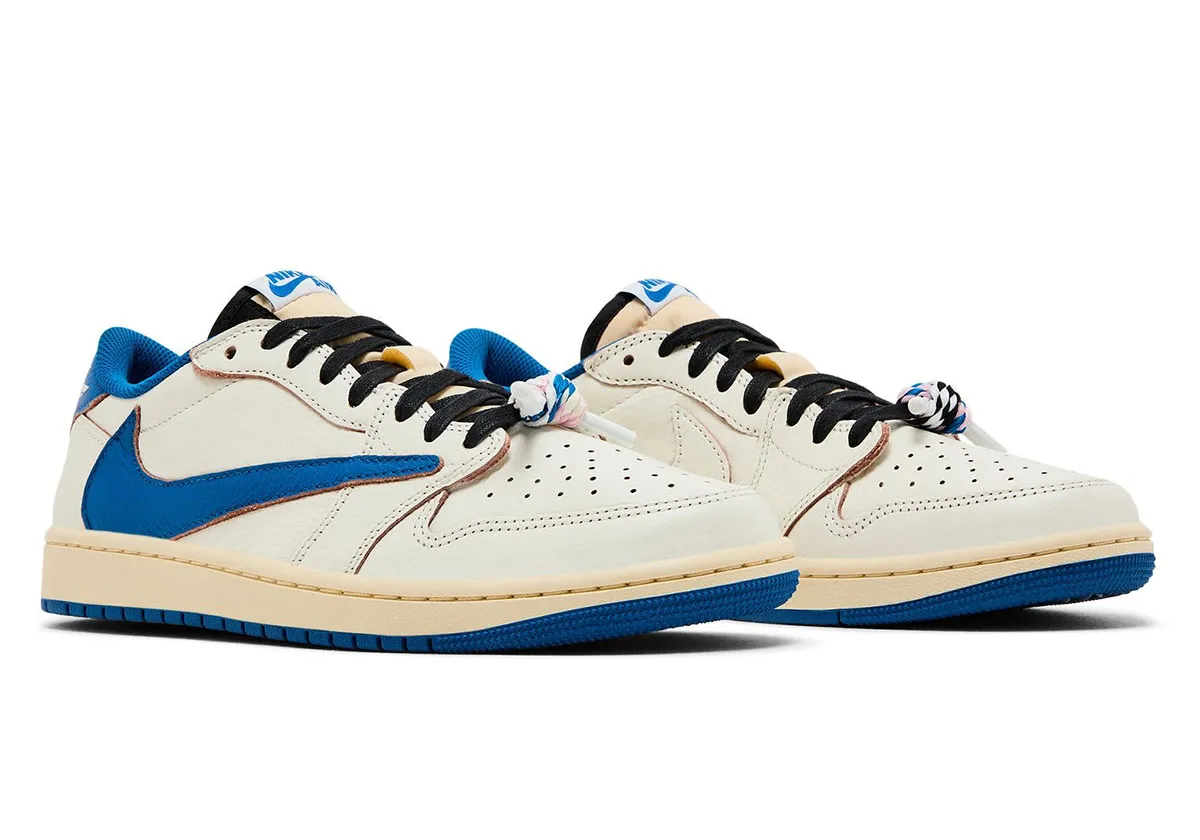 Jordan 1 Retro Low OG SP Fragment x Travis Scott Sail Military Blue – Image 3