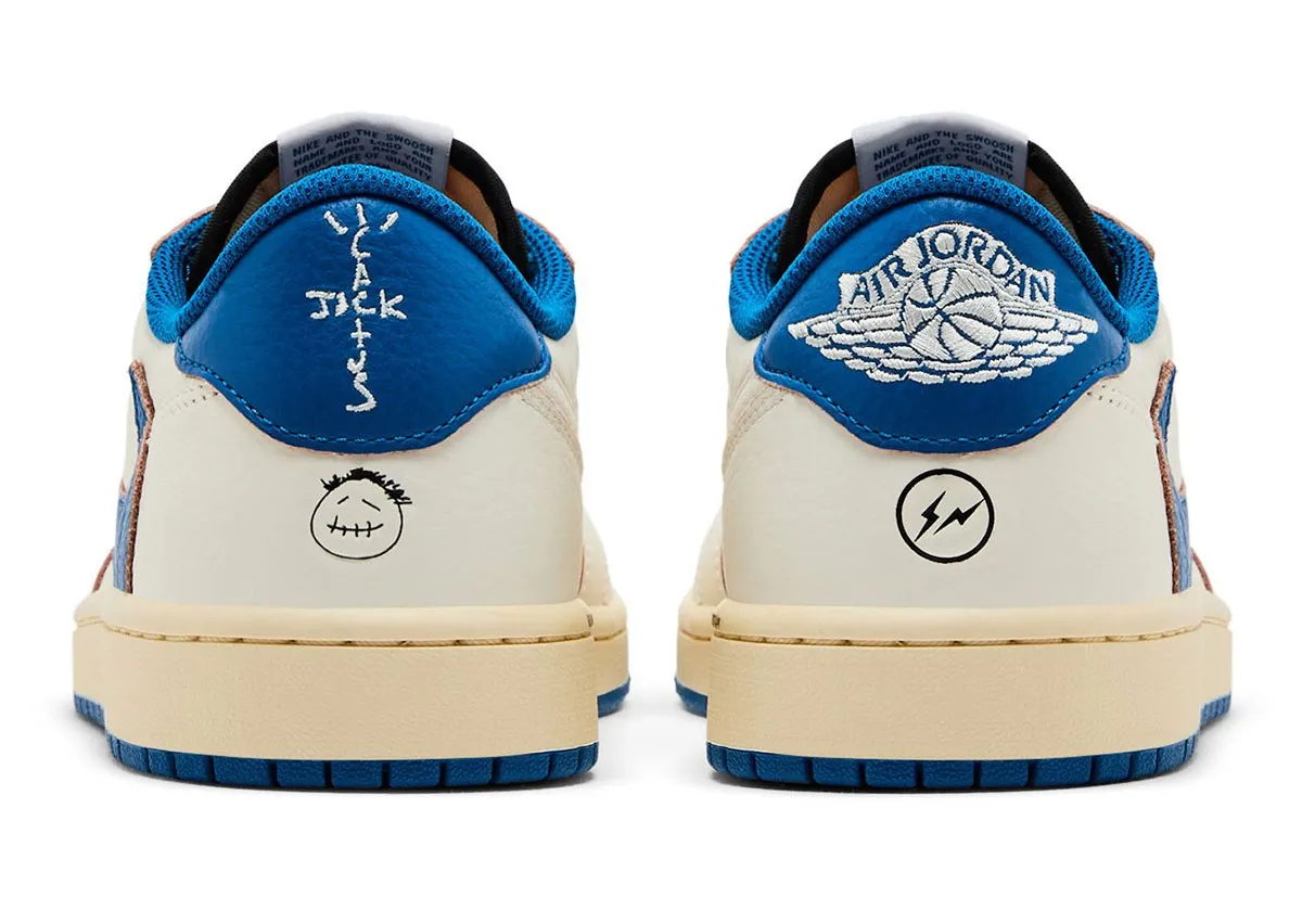 Jordan 1 Retro Low OG SP Fragment x Travis Scott Sail Military Blue – Image 5