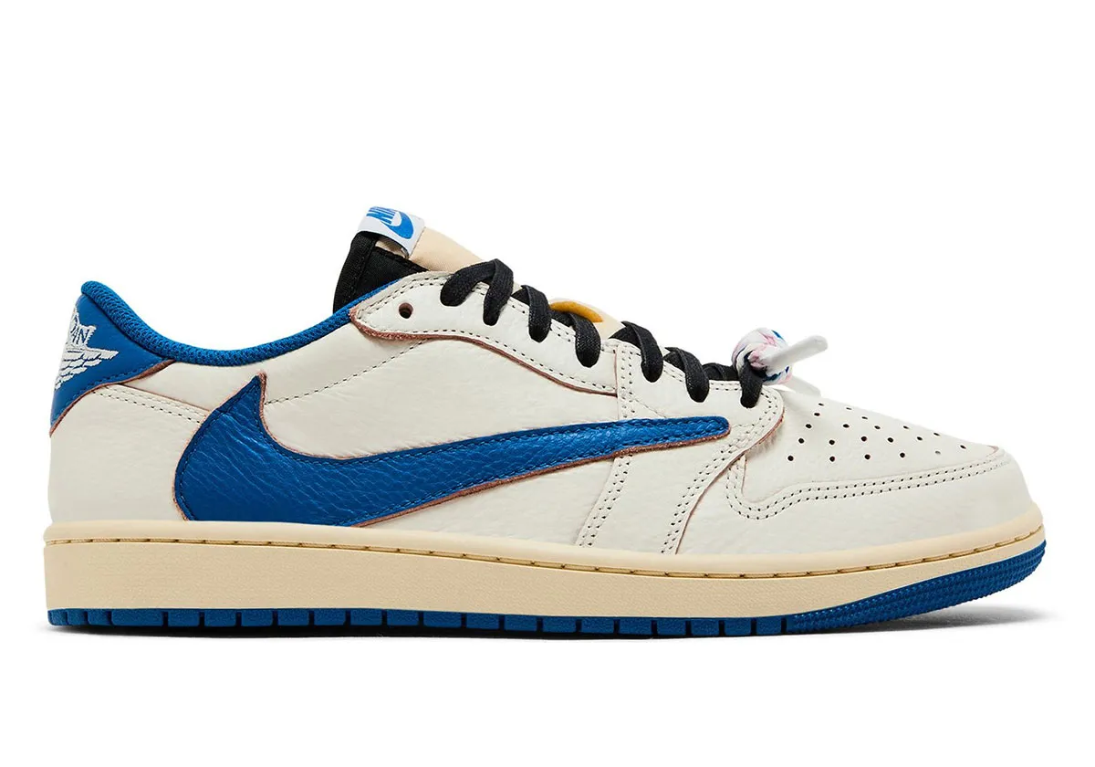 Jordan 1 Retro Low OG SP Fragment x Travis Scott Sail Military Blue – Image 2