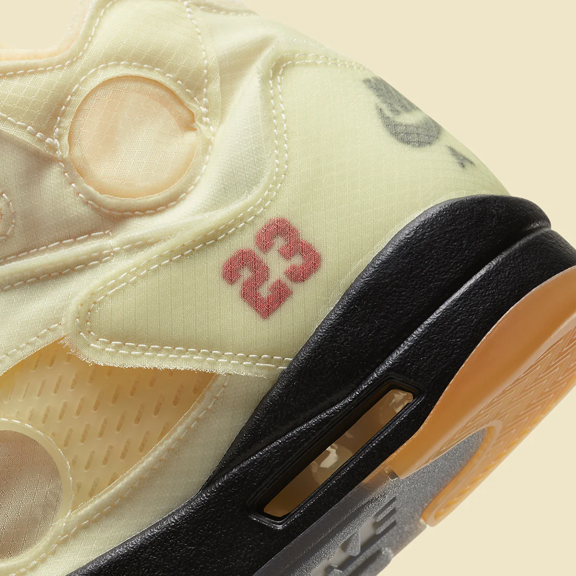 Air Jordan 5 Retro Off White Sail – Image 7