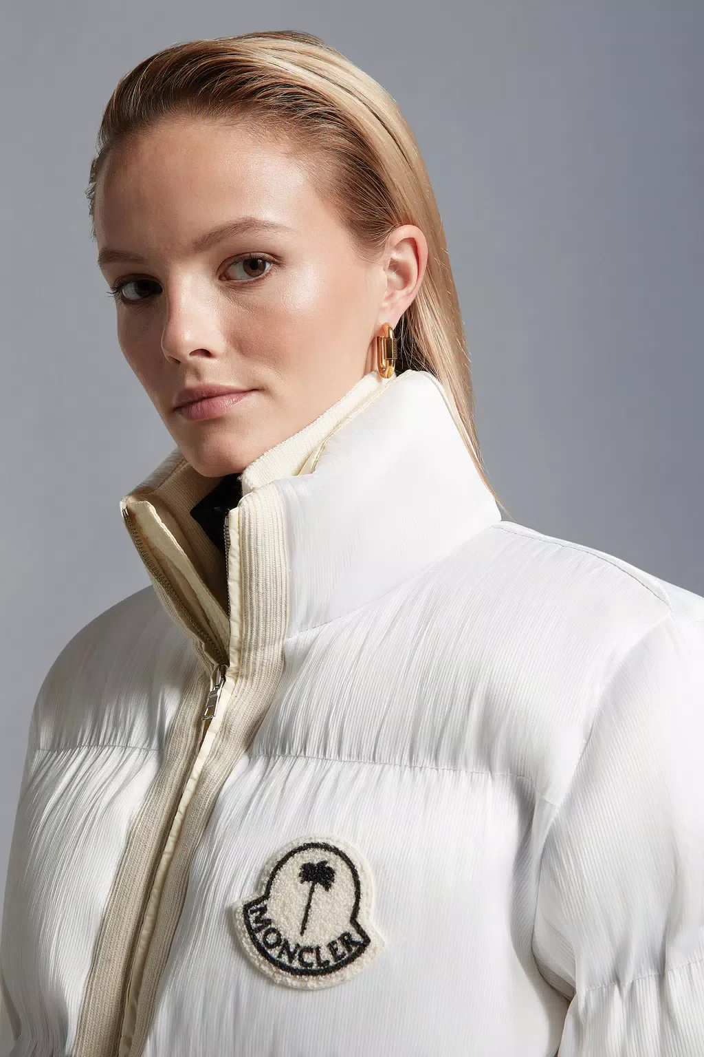 Moncler Maya 70 by Palm Angels Jacket Bright White – Image 9