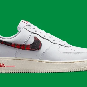Nike Air Force 1 Low '07 LV8 Tartan Plaid White University Red