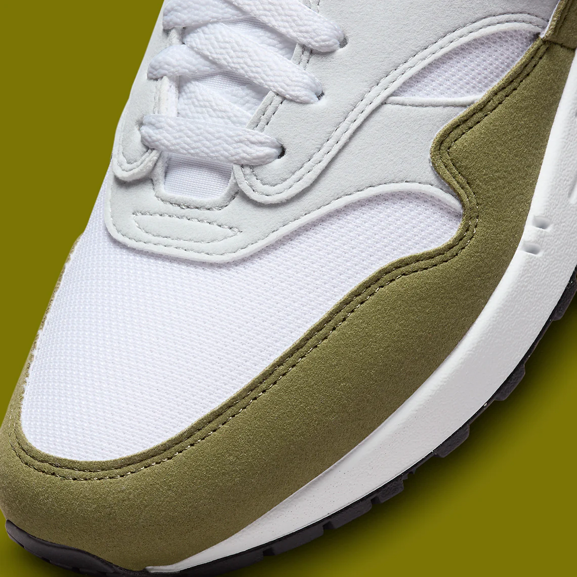 Nike Air Max 1 White Black Medium Olive – Image 7