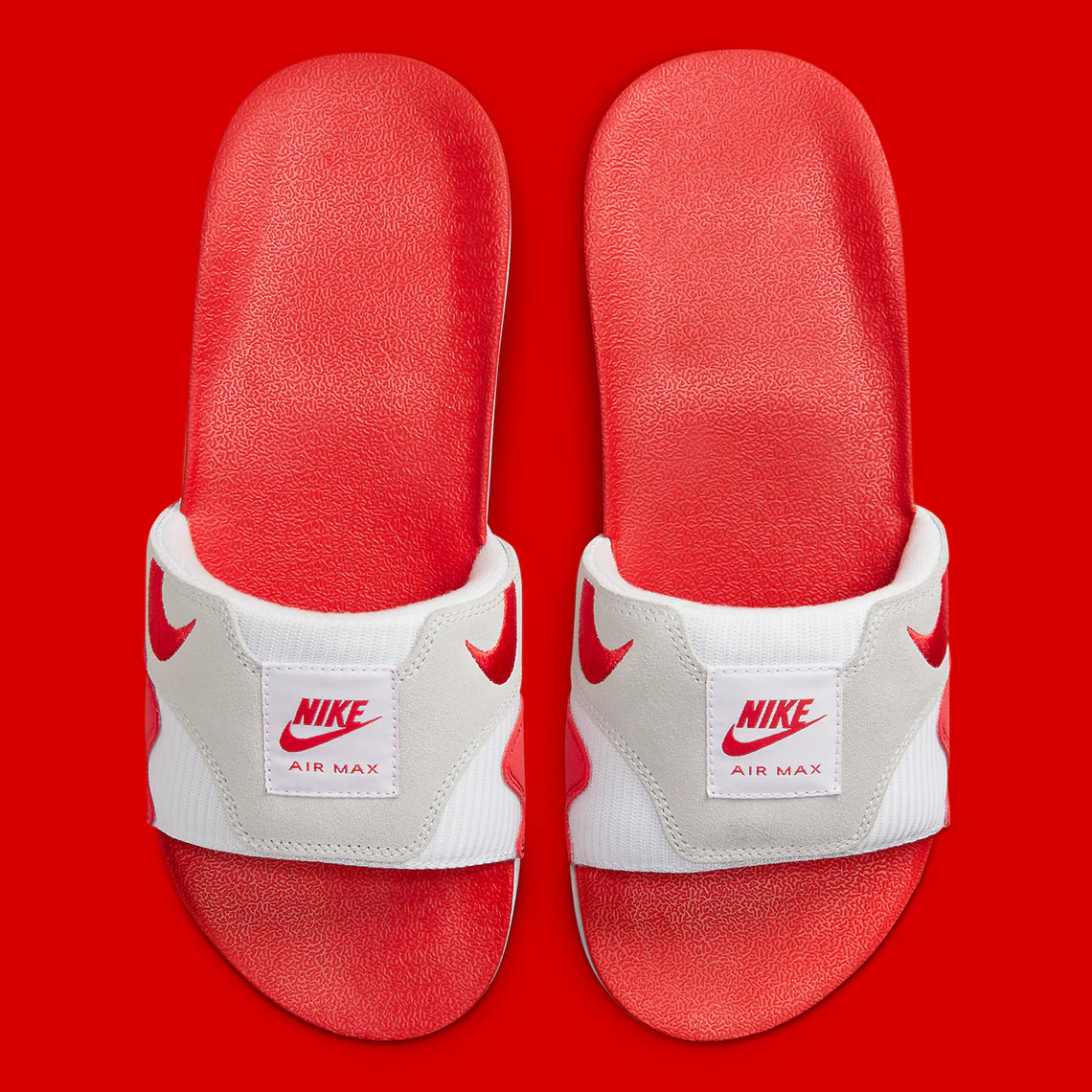 Nike Air Max 1 Slide White University Red – Image 3