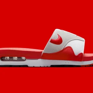 Nike Air Max 1 Slide White University Red