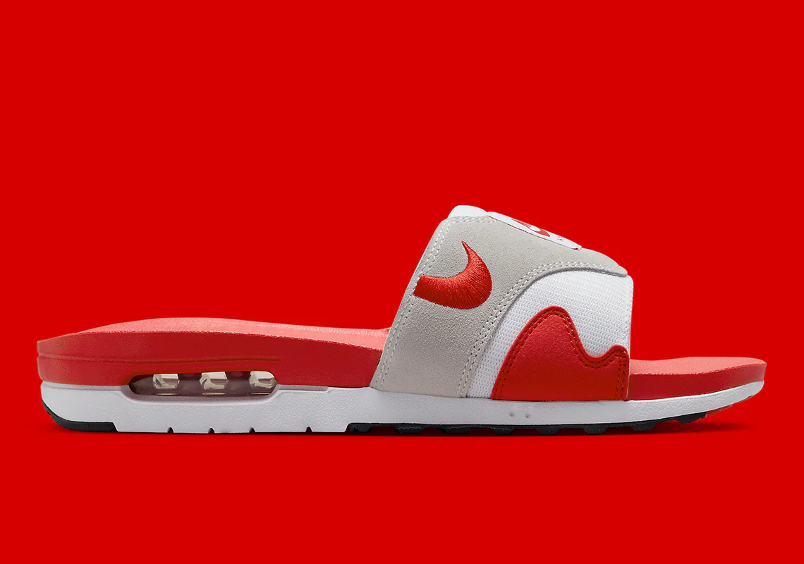 Nike Air Max 1 Slide White University Red – Image 4