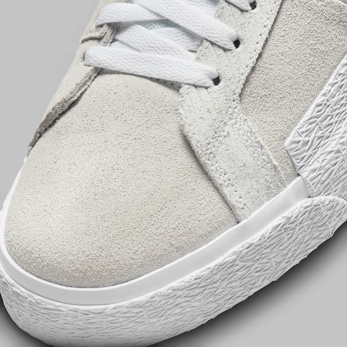 Nike SB Zoom Blazer Mid Premium Floral White Grey – Image 7