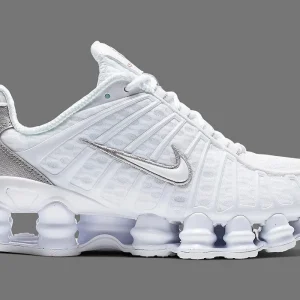 Nike Shox TL White Metallic Silver Max Orange